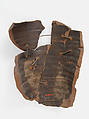 Ostrakon, Pottery fragment with ink inscription, Coptic