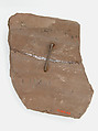 Ostrakon, Pottery fragment with ink inscription, Coptic