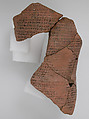 Ostrakon, Pottery fragment with ink inscription, Coptic