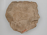 Ostrakon, Limestone with ink inscription, Coptic