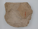 Ostrakon, Limestone with ink inscription, Coptic