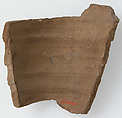 Ostrakon, Pottery fragment with ink inscription, Coptic