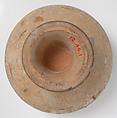 Footed Cup with Falconer, Earthenware, glazed, Byzantine