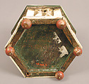 Hexagonal Casket, North Italian Workshop, Wood, bone, paint, gilding, iron, velvet, and metal-wrapped textile, North Italian