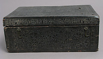 Box, Leather (tooled) over wood core, Italian