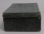 Box, Leather (tooled) over wood core, Italian