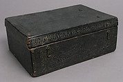 Box, Leather (tooled) over wood core, Italian