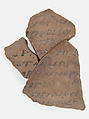 Ostrakon with a Letter to Stephen, Pottery fragments with ink inscription, Coptic