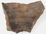Ostrakon, Pottery fragment with ink inscription, Coptic