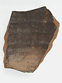 Ostrakon, Pottery fragment with ink inscription, Coptic