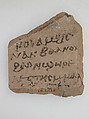 Ostrakon, Limestone with ink inscription, Coptic