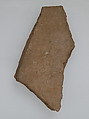 Ostrakon, Pottery fragment with ink inscription, Coptic