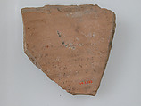 Ostrakon, Pottery fragment with ink inscription, Coptic