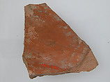 Ostrakon, Pottery fragment with ink inscription, Coptic