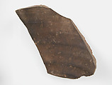 Ostrakon with a List, Pottery fragment with ink inscription, Coptic