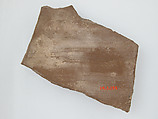 Ostrakon, Pottery fragment with ink inscription, Coptic