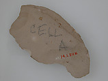 Ostrakon, Limestone fragments with ink inscription, Coptic