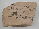 Ostrakon with a Homily, Limestone with ink inscription, Coptic