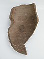 Ostrakon, Pottery fragment with ink inscription, Coptic
