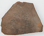 Ostrakon, Pottery fragment with ink inscription, Coptic