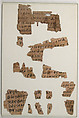 Papyrus Fragments from a Lectionary, Papyrus with ink, Coptic