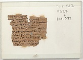 Papyri Fragments of a List of Bird Names, Papyrus with ink, Coptic