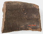 Ostrakon, Pottery fragment with ink inscription, Coptic