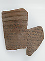 Ostrakon with a Letter, Pottery fragment with ink inscription, Coptic