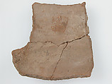 Ostrakon, Pottery fragment with ink inscription, Coptic