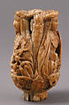 Rosary Terminal Bead with the Virgin and Child, Saint Barbara, and Saint Catherine, Elephant ivory, French (?)