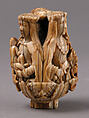 Rosary Terminal Bead with the Virgin and Child, Saint Barbara, and Saint Catherine, Elephant ivory, French (?)