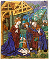 Three plaques from a triptych with the Adoration of the Shepherds, Flanked by the Angel Gabriel and the Virgin Annunciate, Workshop of Master of the Triptych of Louis XII (ca. 1490–ca. 1515), Painted enamel, copper, French