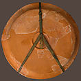 Fragmentary Platter with Fish and Rosettes, Terracotta decorated with red, white and dark brown slip, Coptic