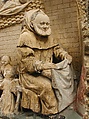 Nativity, Circle of Antoine Le Moiturier (French, ca. 1425–ca. 1497), Limestone with later paint and gilding, French