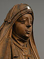Saint Bridget of Sweden, Master of Soeterbeeck (active ca. 1470–80), Walnut, rock crystal cabochon. Originally painted., South Netherlandish