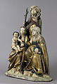 The Virgin and Child, Saint Anne, and Saint Emerentia, Limewood, paint and gilding, German