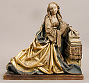 Virgin of the Annunciation, Oak, polychromy & gilding, South German