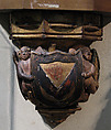 Corbel with Angels, Wood, paint, French