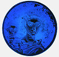 Gold Glass Medallion with a Mother and Child, Glass, gold  leaf, Roman
