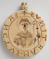 Seal Matrix with Abbot William of Gross St. Martin and Saint Martin, Walrus ivory, German