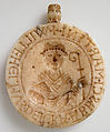 Seal Matrix with Abbot William of Gross St. Martin and Saint Martin, Walrus ivory, German