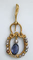 Gold Earring with Pearls and Sapphires | Byzantine | The Metropolitan ...