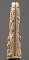 Crozier Head with Crucifixion, Virgin and Child, and Saint Denis, Elephant ivory, French
