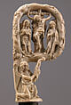 Crozier Head with Crucifixion, Virgin and Child, and Saint Denis, Elephant ivory, French