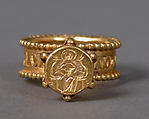Gold Signet Ring with Virgin and Child, Gold, Byzantine