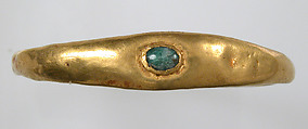 Bracelet, Gold, glass or stone setting, Roman (?)