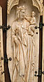 Folding Shrine with the Virgin and Child, Elephant ivory with metal mounts, French or Italian