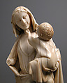 Virgin and Child, Elephant ivory with traces of gilding, French