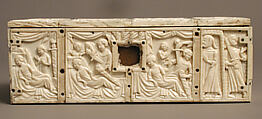Box with Scenes from the Romance, “The Chatelaine de Vergy”, Elephant ivory, modern wood core, French