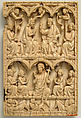 Diptych Leaf with the Resurrection and the Coronation of the Virgin, Elephant ivory, French (Paris)
